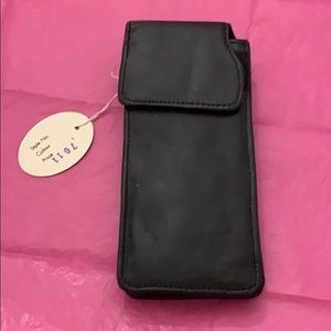 Black leather case